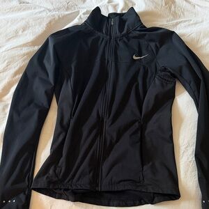 Nike Women's Black Full-Zip Training Jacket with Reflective Swoosh